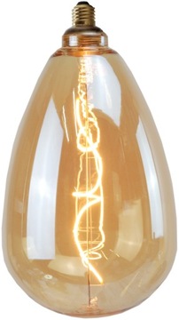 bursztynowa ogromna żarówka LED pająk lampa loft