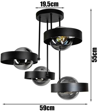 ПОТОЛОЧНЫЙ СВЕТИЛЬНИК, СВЕТОДИОДНАЯ ЛЮСТРА LOFT EDISON