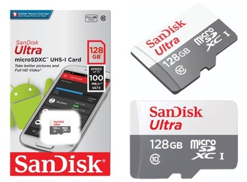 Karta micro SD SDXC SANDISK Ultra 128GB 100 MB/s