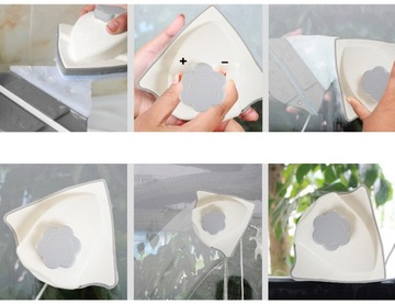 Двусторонний магнитный омыватель оконного стекла.