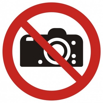 Zakaz fotografowania znak PCV 33x33