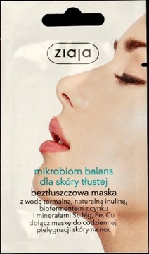 ZIAJA MASKA MIKROBIOM BALANSDLA SKÓRY TŁUSTEJ 7ML