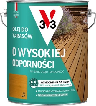 V33 OLEJ DO TARASÓW O WYSOKIEJ ODPORNOŚCI DĄB MAT 4,5L