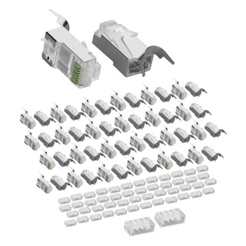 Разъем сетевого кабеля nw017 позолоченный экран cat7 rj45 8p8c горный хрусталь h