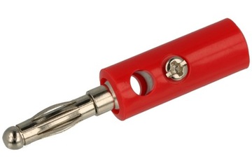 Wtyk bananowy Amass 25.419.1 czerwony 4mm
