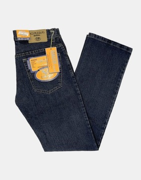 Spodnie Jeansowe Męskie Jeansy Texsasy Dżinsy Proste Granatowe M3140 W33L32