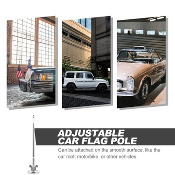 МЕТАЛЛИЧЕСКАЯ ФЛАГОВАЯ ПОДДЕРЖКА ДЛЯ АВТОМОБИЛЬНОЙ МАЧТЫ С ПРИСОСКОЙ