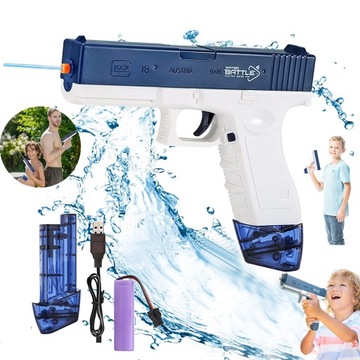 AUTOMATYCZNY PISTOLET NA WODE ELEKTRYCZNY GLOCK NA WODĘ NA PLAŻY BASENIE