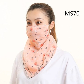 New Chiffon Neck Scarf Face Wraps Sunscreen Neckerchief Floral Bandana