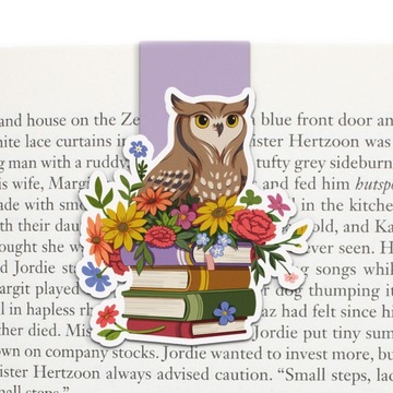Zakładka do książki - Sowa i książki - prezent