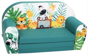 DELSIT- miękka sofa, kanapa rozkładana dla dziecka WZORY