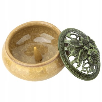 Vintage Ceramiczna kadzielnica Zestaw kadzidełek