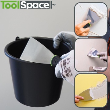 ШПАТЕЛЯ НЕРЖАВЕЮЩАЯ, РЕЗИНОВАЯ РУЧКА 80 мм