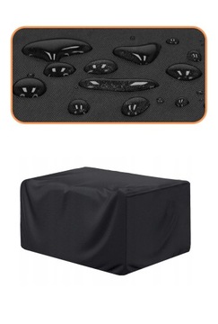 Крышка для садовой мебели Столы Стулья Черный водонепроницаемый 245 см брезента