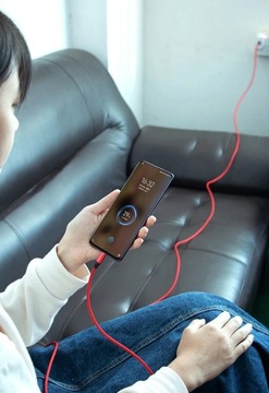 Kabel czarny 5 metrów 6A USB-A do USB-C 5m. 6 Amper