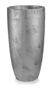 WYSOKA SREBRNA DONICA DONICZKA CERAMICZNA ECOLITE - CYGARO 55X100 CM