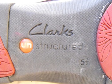 Buty CLARKS Unstructured 39/40 25cm Skóra* stan BDB botki skórzane