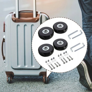 Комплект из 4 колес для багажного чемодана 45х18мм.