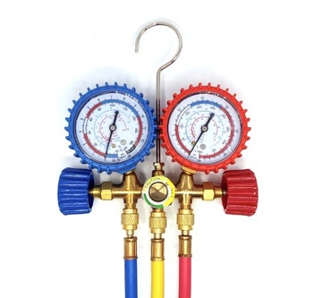 Zestaw manometrów R12, R22, R-404a, R134a