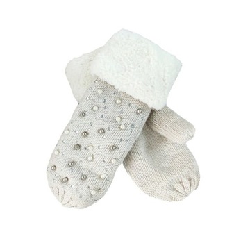 ЖЕМЧУЖНЫЕ ПЕРЧАТКИ БЕЖЕВЫЕ REK48BE