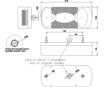 LAMPY TYLNE ZESPOLONE ŚWIATŁO NA BAGAŻNIK ROWEROWY LEWA +PRAWA WTYK BAJONET