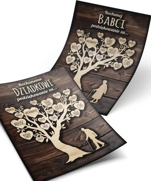 ZESTAW PODUSZKA + KUBEK PREZENT NA DZIEŃ BABCI DZIADKA PLAKAT PODZIĘKOWANIE