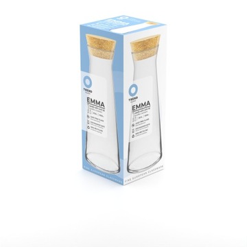 DZBANEK KARAFKA Z KORKIEM BUTELKA SZKLANA NA WODĘ WINO WAZON 1,1L EMMA