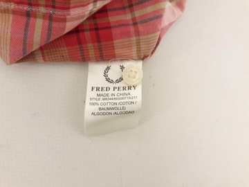 FRED PERRY bawełniana KOSZULA w kratkę _ S