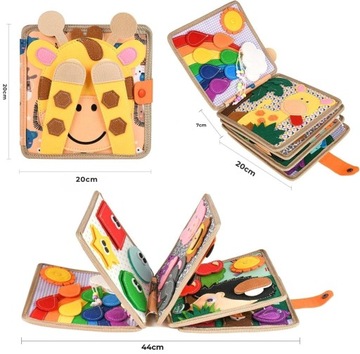 Сенсорная правление манипулирования Montessori Образовательная игрушка буклет