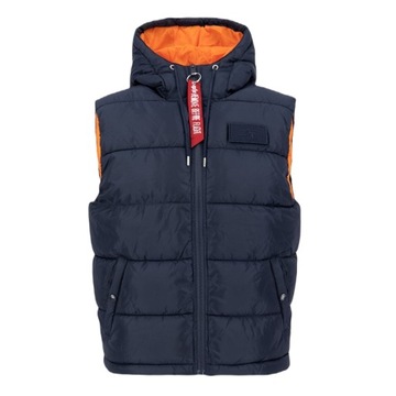 Kamizelka z kapturem Alpha Industries FD 118110 07 Granatowa 3XL