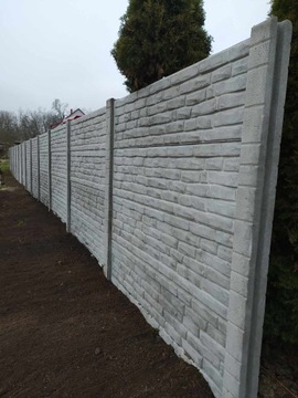 Бетонный забор, бетонные плиты, плиты для забора, H215см