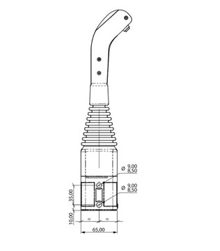 JOYSTICK Z PRZYCISKIEM NA KULKĘ, INDEMAR