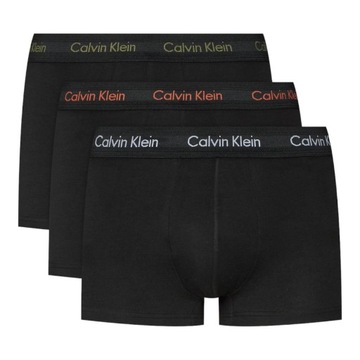 CALVIN KLEIN BOKSERKI MĘSKIE MAJTKI LOW RISE TRUNK 3PK CZARNE r.M