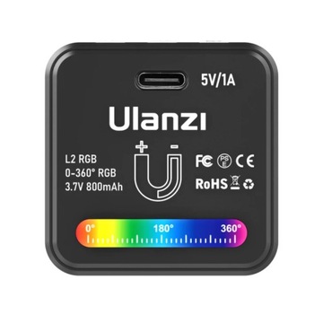 МИНИАТЮРНАЯ СВЕТОДИОДНАЯ ВИДЕОЛАМПА ULANZI L2 RGB