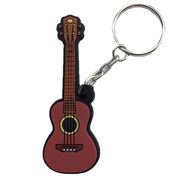 BRELOK UKULELE ANI SOPRANOWE ANI DREWNIANE -GUMOWE