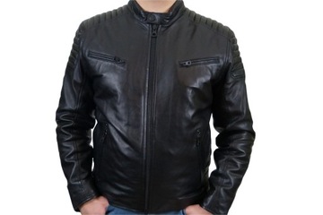 KURTKA SKÓRZANA MĘSKA CZARNA PGM 5000 SOFT r. 3XL