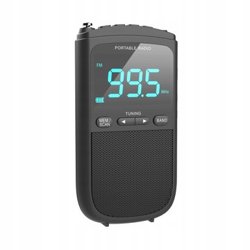 PRZENOŚNY LCD RADIO SIECIOWE FM