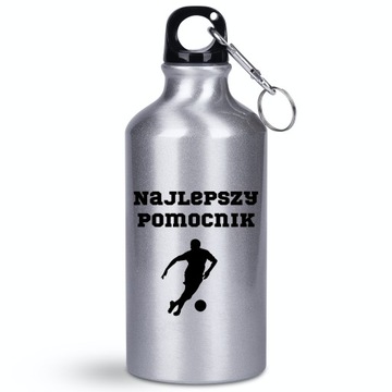 Butelka/bidon 400 ml prezent dla pomocnika, pomocnik, piłka nożna + imię, 2