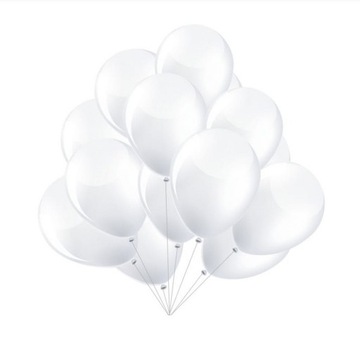 BALONY PROFESJONALNE 5 CALI BIAŁE 50 SZT