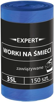 EXPERT WORKI NA ŚMIERCI WIĄZANE SUPER MOCNE UNIWERSALNE HDPE 35L - 150 SZT