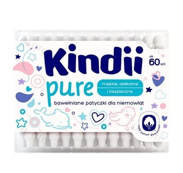 KINDII Patyczki dziecięce Pure 60 szt