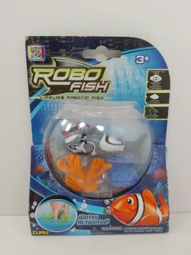 ZURU ROBO-FISH RYBKA I 2 KORALOWCE REKINEK SZARY / NIEBIESKI