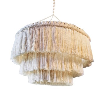 Macrame Lamp Shade Hanging Light Cover Modern Chic Handwoven 30cmx40cm