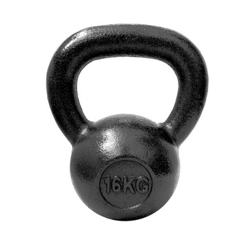 KETTLEBELL żeliwny 16 KG hantle kettel kettla kula