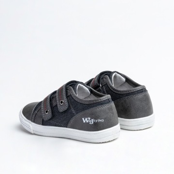 WOJTYŁKO ТУФЛИ СПОРТИВНЫЕ КОЖАНЫЕ С ВНУТРИ КОЖИ НА ЛИПУЧКЕ Размер 33