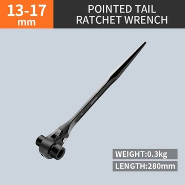 Styl 13-17mm Klucz zapadkowy regulowany, uniwersalny