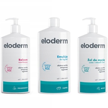 ZESTAW ELODERM BALSAM EMULSJA ŻEL 2W1 NAWILŻAJĄCY DO CIAŁA