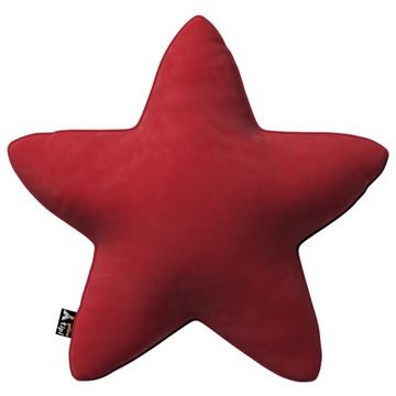 Welurowa Poduszka Lucky Star - intensywna czerwień