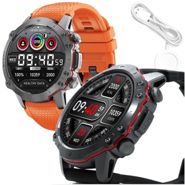 Zegarek smartwatch Kiano Sport męski rozmowy menu PL 2 paski w zestawie