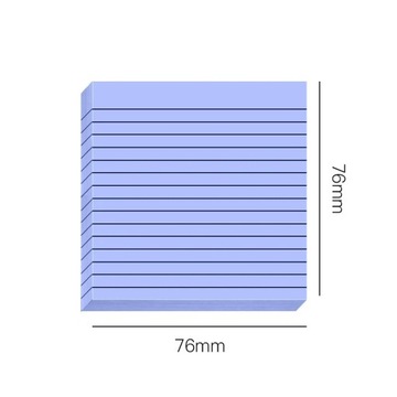 30/50 Sheets Gradient Transparent Sticky Notes Waterproof Horizontal Line I